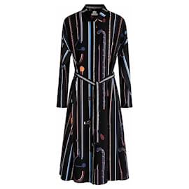 Hermès Les Cannes Seidenkleid