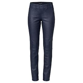Louis Vuitton Pantalones de cuero azul marino Pre-Fall 2013