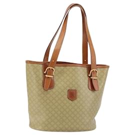 Céline Borsa Tote CELINE Macadam Canvas PVC Beige Oro Auth 183002