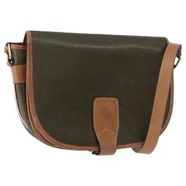Céline Borsa a Spalla CELINE in Pelle Verde Oro Auth 183117