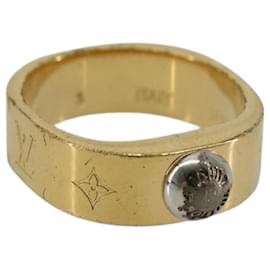 LOUIS VUITTON Berg Nanogram Ring Metall Gold M00210 LV Auth 182944A