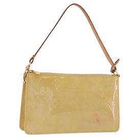 LOUIS VUITTON Monogram Vernis Lexington Pouch Beige M91010 LV Auth 184312