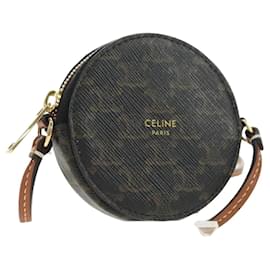 Céline CELINE Borsa a Spalla Macadam Canvas Triomphe PVC Nero Oro Auth 181733M