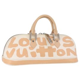 LOUIS VUITTON Borsa a mano Graffiti Armahorizontal Bianca Arancione M92176 Auth 183696A