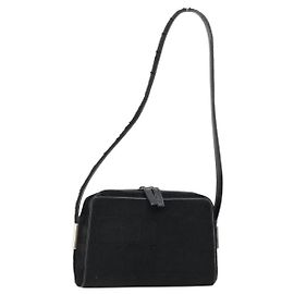 Borsa a tracolla GUCCI Harako pelle Nero Argento 007 1014 0274 5 Auth 183309