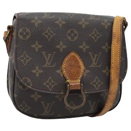 LOUIS VUITTON Monogram Saint Cloud MM Schultertasche M51243 LV Auth 184189