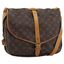 LOUIS VUITTON Borsa a Spalla Monogram Saumur 35 M42254 LV Auth ka4631