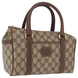 Borsa GUCCI GG Supreme in PVC Beige Oro 000 58 0093 Auth 184431