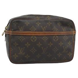 LOUIS VUITTON Clutch Monogram Compiegne 23 M51847 LV Auth ka4616