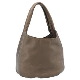 Sac à bandoulière LOEWE en cuir marron argent Auth 183041A