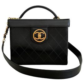 Chanel Necessaire Vintage em Couro Matelassê