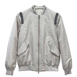 Chaqueta bomber Brunello Cucinelli de mezcla de seda acolchada Talla 40 de segunda mano