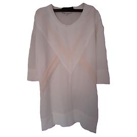 Vestido corto Iro de seda y acetato blanco