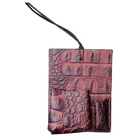 Jean Paul Gaultier Embossed Crocodile Leather Card Holder Wallet