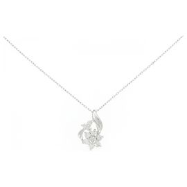 Autre Marque Au750 Flower Diamant-Halskette