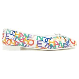 Scarpe basse in agnello vernice stampato Chanel G45387B15164