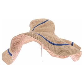 Strohhut LEINNÉ Beige Baumwolle Größe M - Autre Marque
