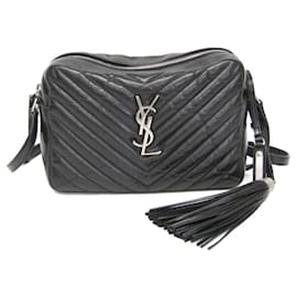 Borsa a tracolla in pelle Saint Laurent Lou V-stitch