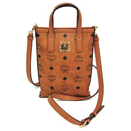 Borsa a mano Aren Visetos Cognac MCM