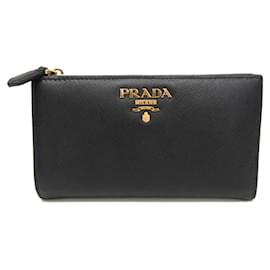 Cartera media de cuero Prada Saffiano Triangle 1ML009 para mujer