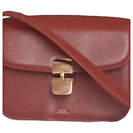 Borsa a tracolla A.P.C. Grace pelle bordeaux - Apc