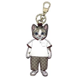 Collaborazione Gucci x Yuko Higuchi Portachiavi Boris Bag Charm Gatto