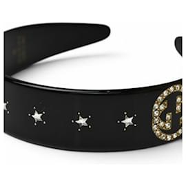 Cerchietto Alice in plastica nera Gucci