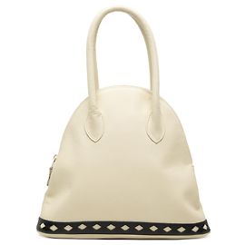 Borsa a mano Dome in pelle bianca con taglio a diamante Saint Laurent