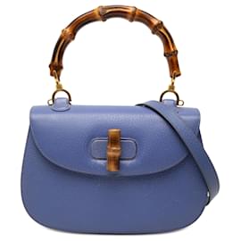 Gucci Pelle granulata viola Bamboo Night