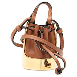 Collana con pendente borsa balloon in pelle marrone LOEWE