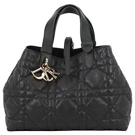 Borsa in pelle Christian Dior Macro Cannage Toujours Medium