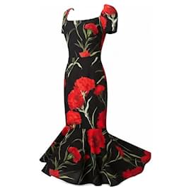 Dolce & Gabbana Vestido floral com bainha de babados