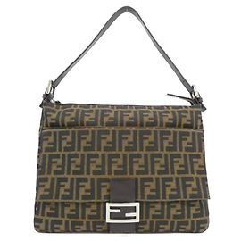 Borsa a tracolla Fendi 26425 in tela marrone