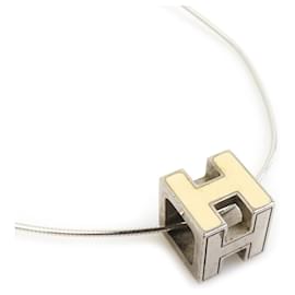Hermes H Cube Cage d'H Metal Enamel Necklace - Hermès