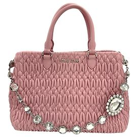 Bolsa de couro nappa matelassê Miu Miu