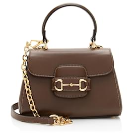 Gucci Leather Horsebit 1955 Mini Chain Top Handle