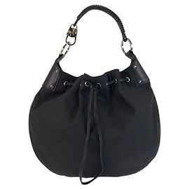 Borsa Hobo a Spalla in Nylon e Pelle Gucci