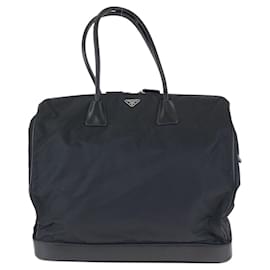 Tote in nylon e pelle Tessuto con logo Prada