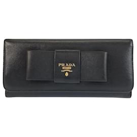 Portafoglio in pelle Saffiano Fiocco di Prada