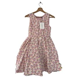 Lanvin Mädchen Blumenkleid in Rosa und Weiß