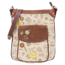Borsa a tracolla Loewe Beige Marrone Rossa Tela