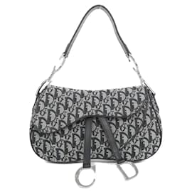 Bolsa de ombro em canvas preto Christian Dior