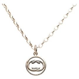 Collana con pendente a catena con logo Doppia G GG di Gucci