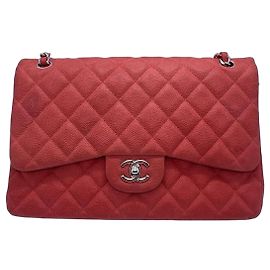 Borsa Chanel Jumbo Rossa in Pelle