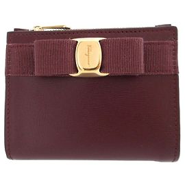 Cartera compacta de cuero Vara Ribbon Salvatore Ferragamo