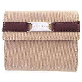 Bulgari Cartera de lona plegable Bvlgari