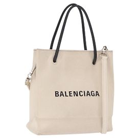 BALENCIAGA Shopping Tote Bag XXS Tasche aus Leder 2way Weiß 528655 Auth 182979
