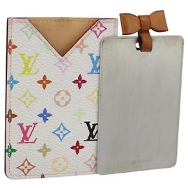 LOUIS VUITTON Monogram Multicolor Etui Specchio a Mano Bianco M92651 LV Auth 183796V