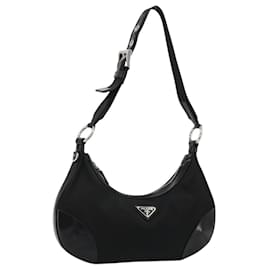 Borsa a tracolla PRADA Nylon Nero Argento Auth yk20451SAM