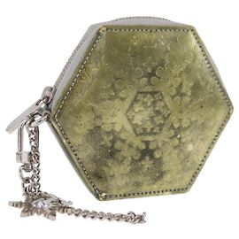 LOUIS VUITTON Vernis Porte Monnaie Flocon Purse Silver M58218 Auth bs35424